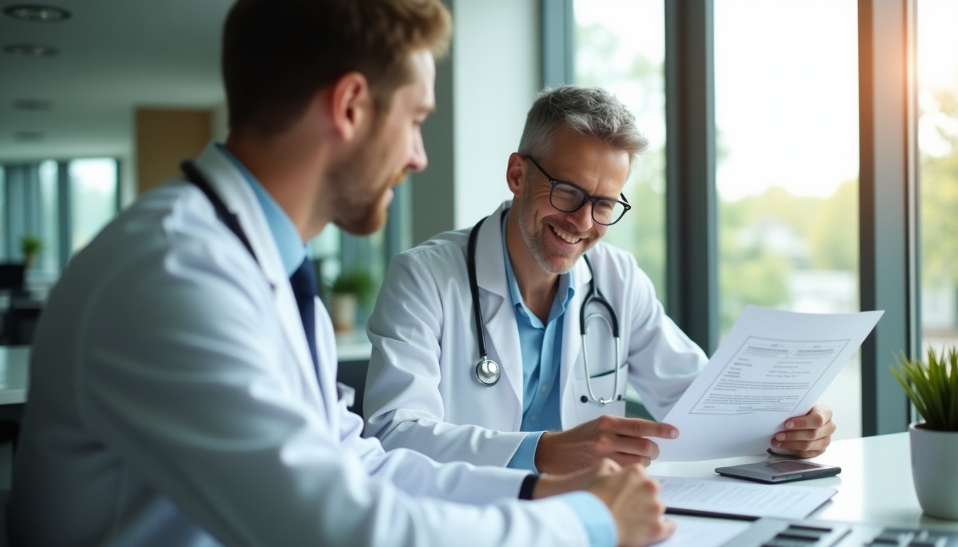 Contador calculando a economia de imposto com o livro-caixa do médico