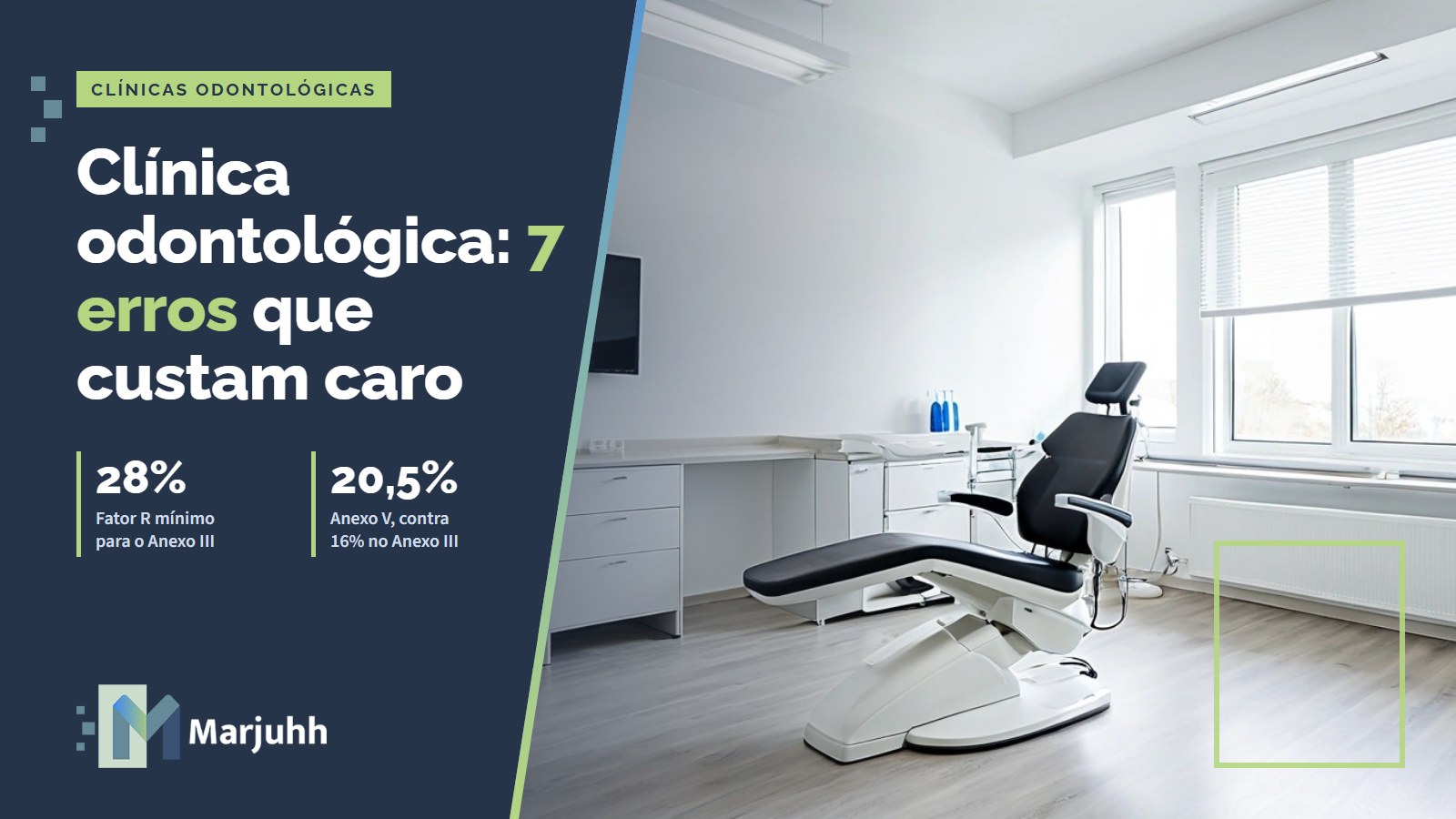 Consultório odontológico moderno com cadeira dental e equipamentos, sala limpa e bem iluminada