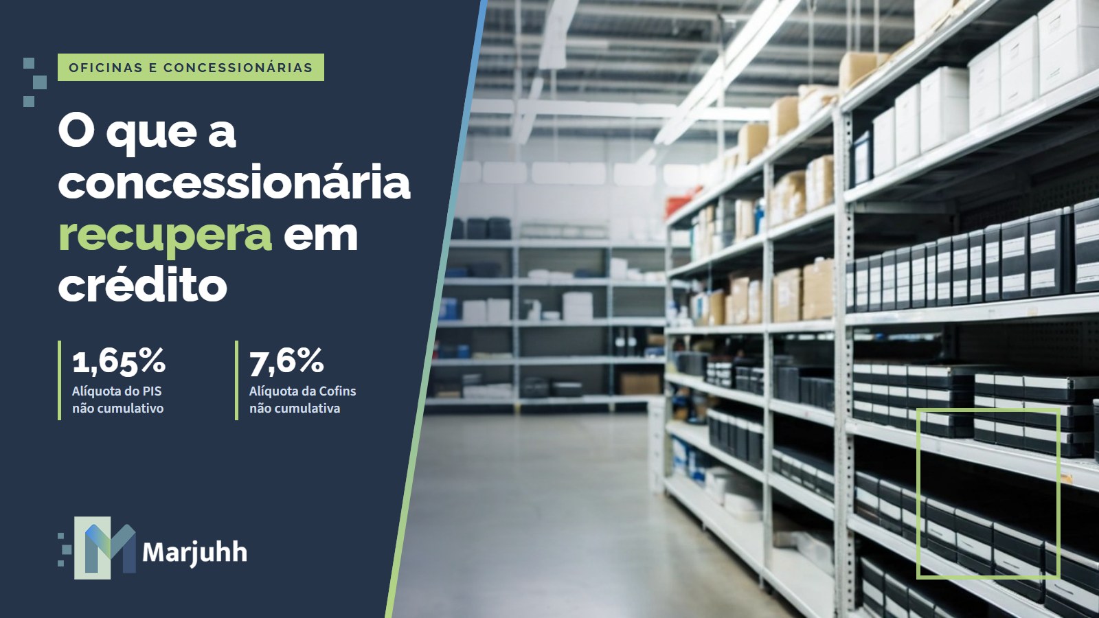 Capa MARJUHH: O que a concessionária recupera em crédito